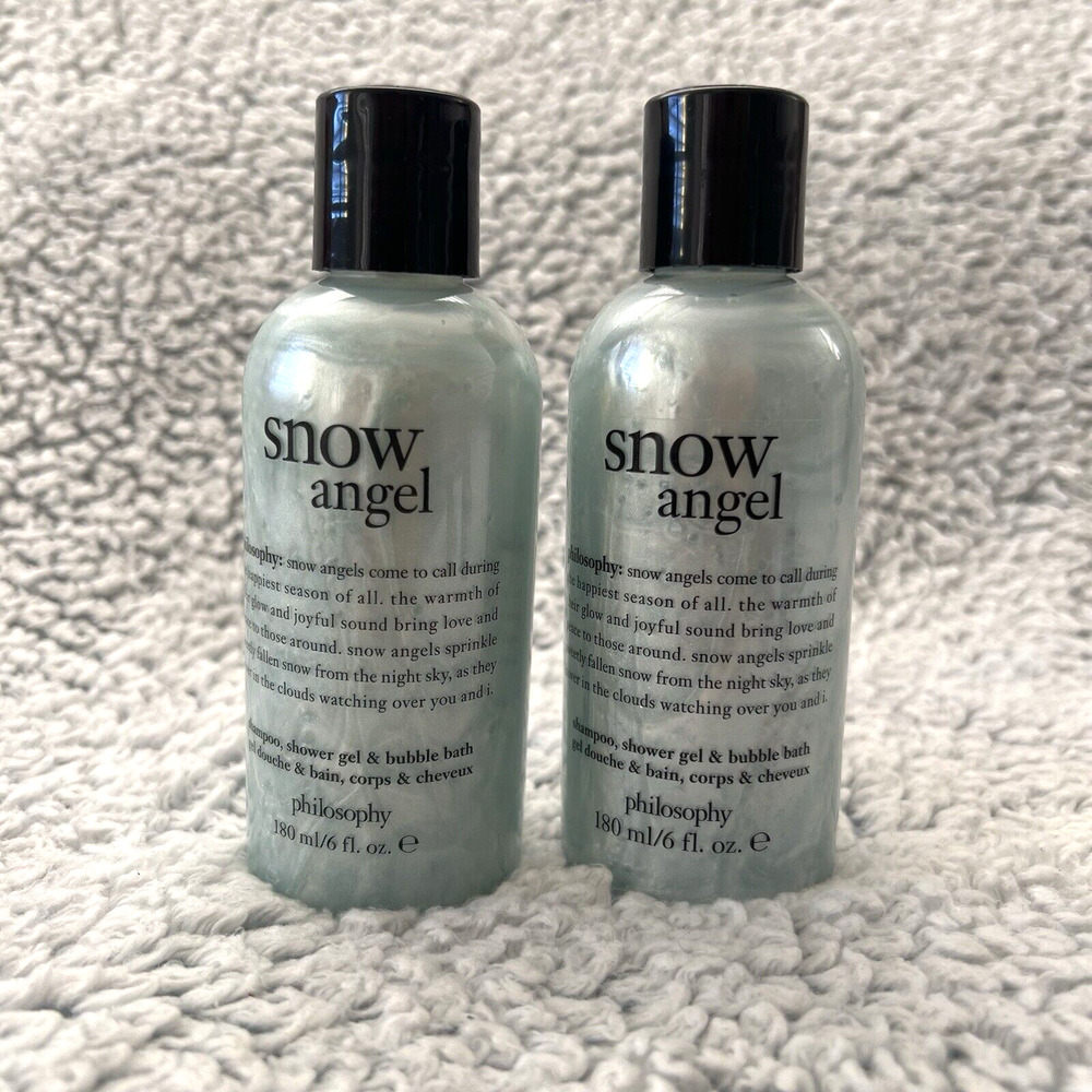 2 Philosophy Snow Angel Shampoo, Shower Gel & Bubble Bath 6 oz Sealed Lot NEW